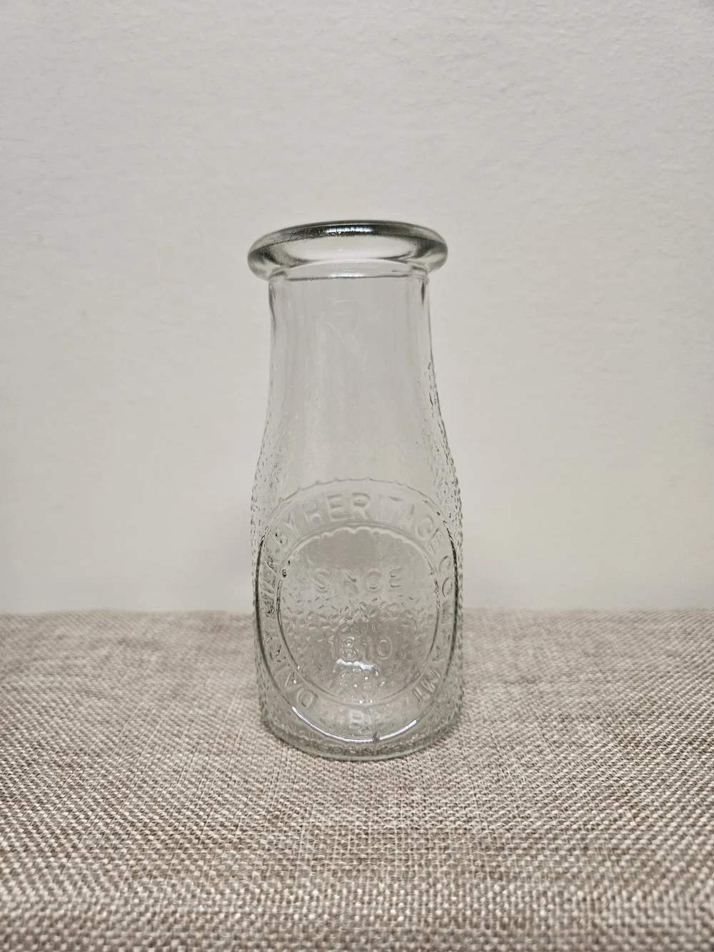 Heritage Company Clear Glass Milk Bottle